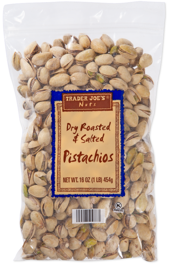 Trader Joe's dry roasted and salted pistachios