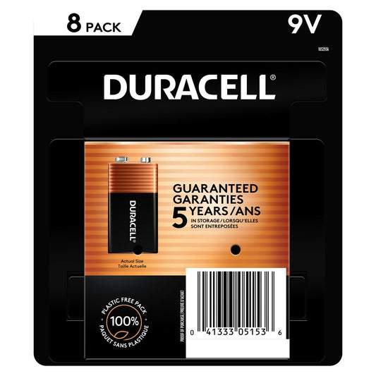 Duracell 9V batteries for household electronics