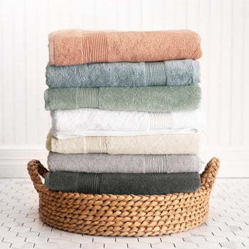 Light gray Turkish cotton bath towel set