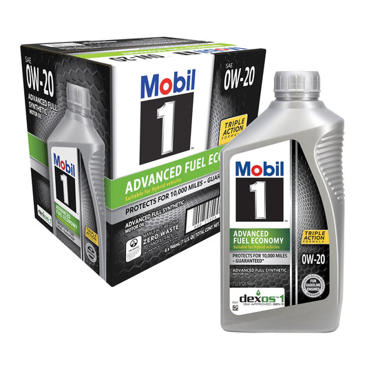 Mobil 1 Advanced Fuel Economy 0W-20 motor oil 6-pack