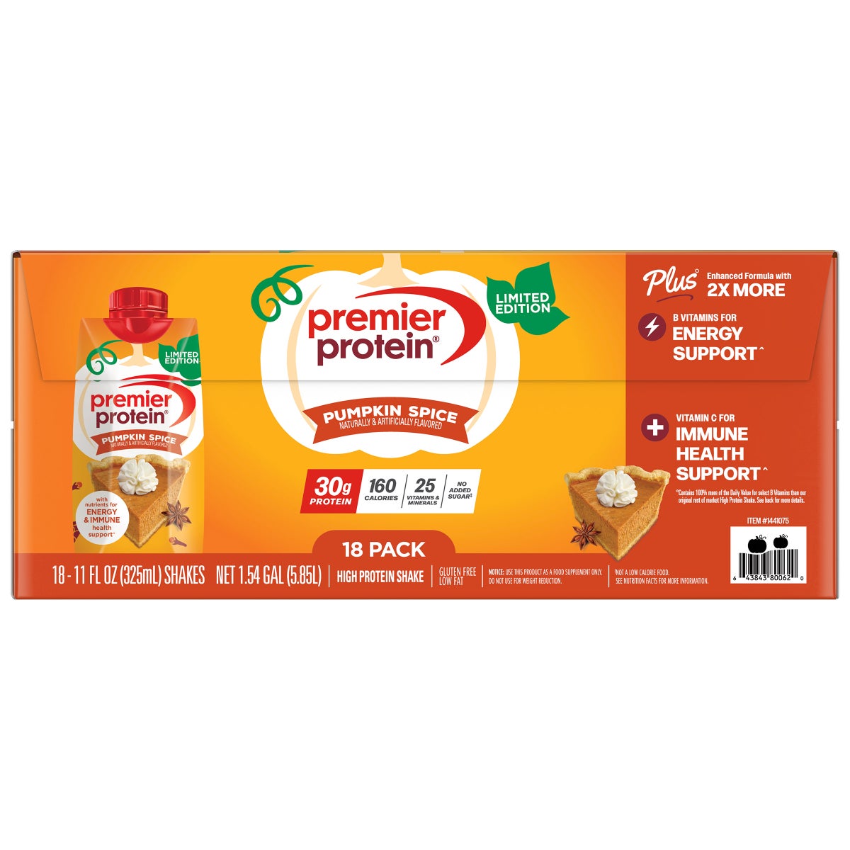 Pumpkin spice Premier Protein shake 11 fl oz