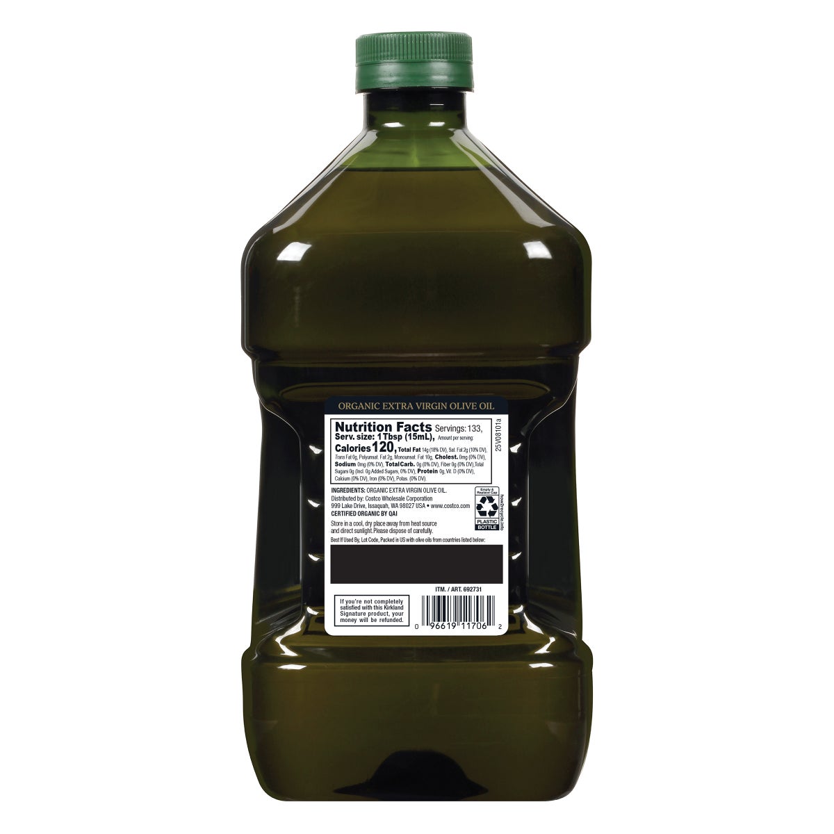 Kirkland Signature cold extracted organic olive oil