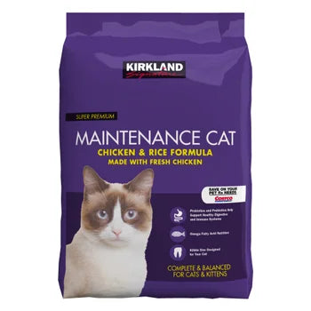 Kirkland Signature chicken and rice cat food 25 lb bag