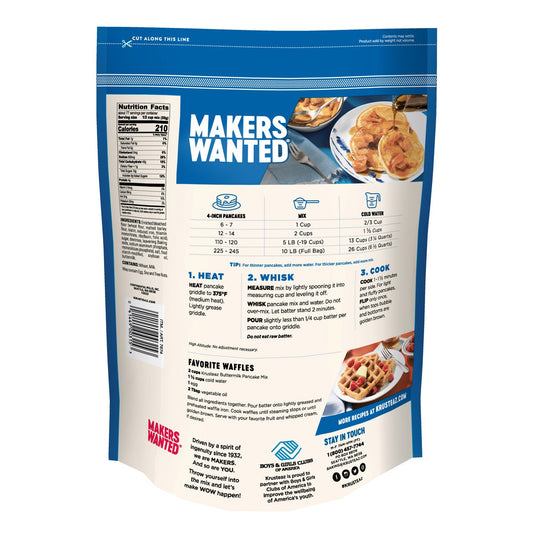 Krusteaz pancake mix resealable family size package