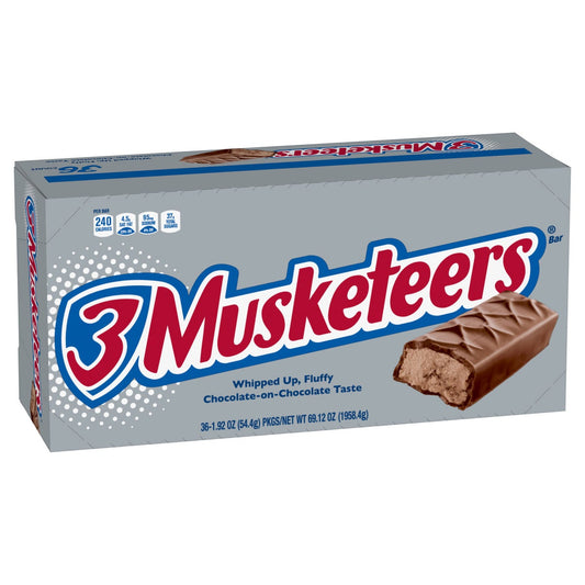3 Musketeers whipped chocolate center candy bars