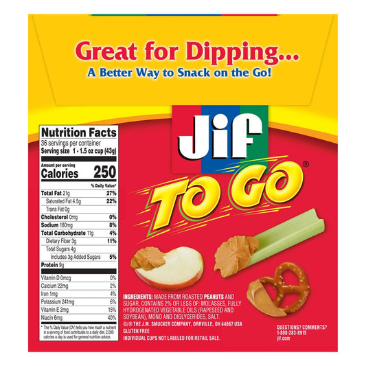 Jif peanut butter cups 1.5 oz portion cups