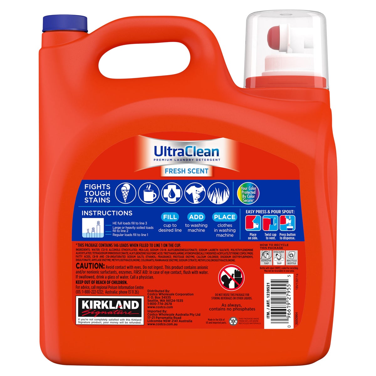 Kirkland Signature laundry detergent 194 fl oz 146 loads
