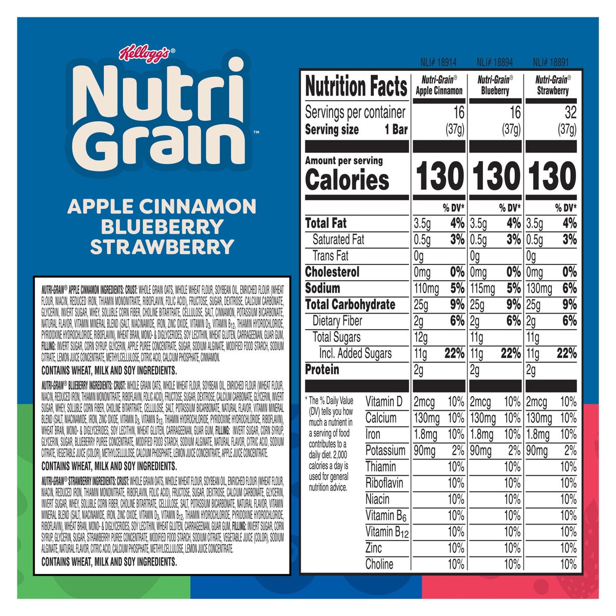 64-count Kellogg's breakfast bars for on-the-go snacking
