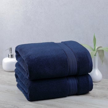 Purely Indulgent 100% Egyptian cotton silver towel set