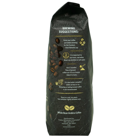 Kirkland Signature 2.5 lb whole bean coffee package