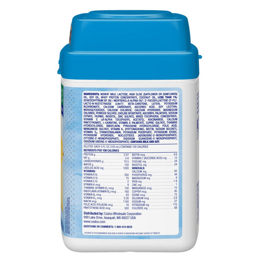 Kirkland Signature ProCare Non-GMO infant formula can
