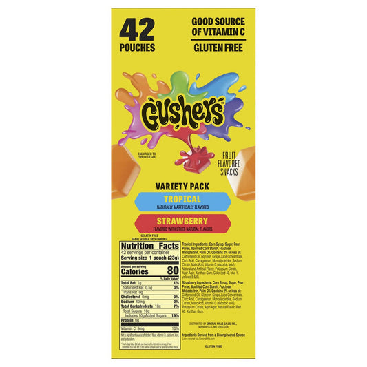 General Mills Fruit Gushers 0.8 oz snack pouches