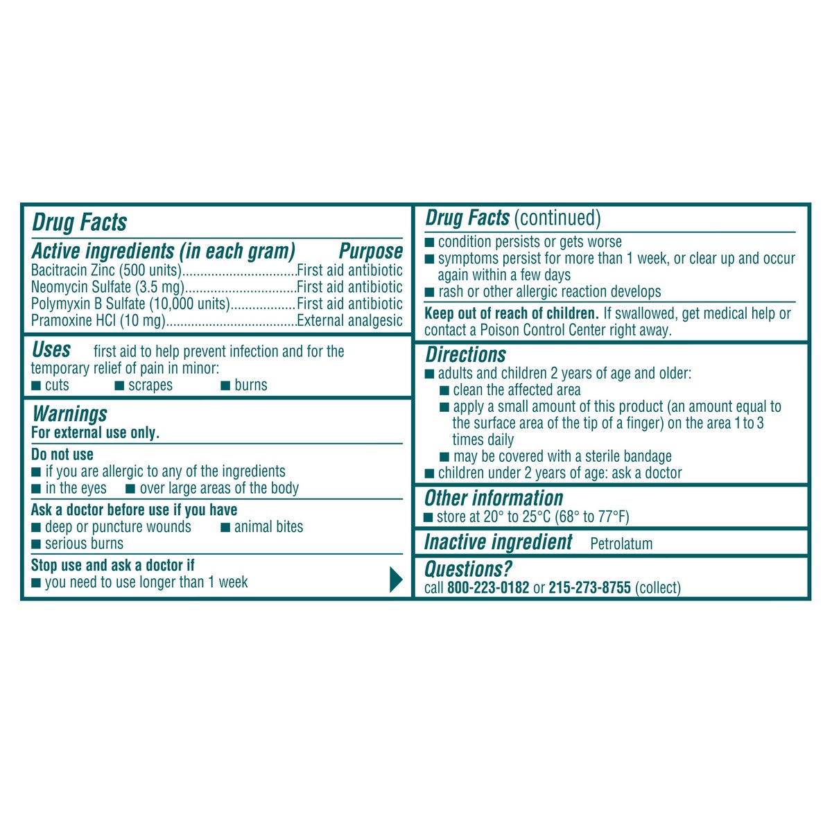 Neosporin first aid ointment tube for cuts scrapes and burns