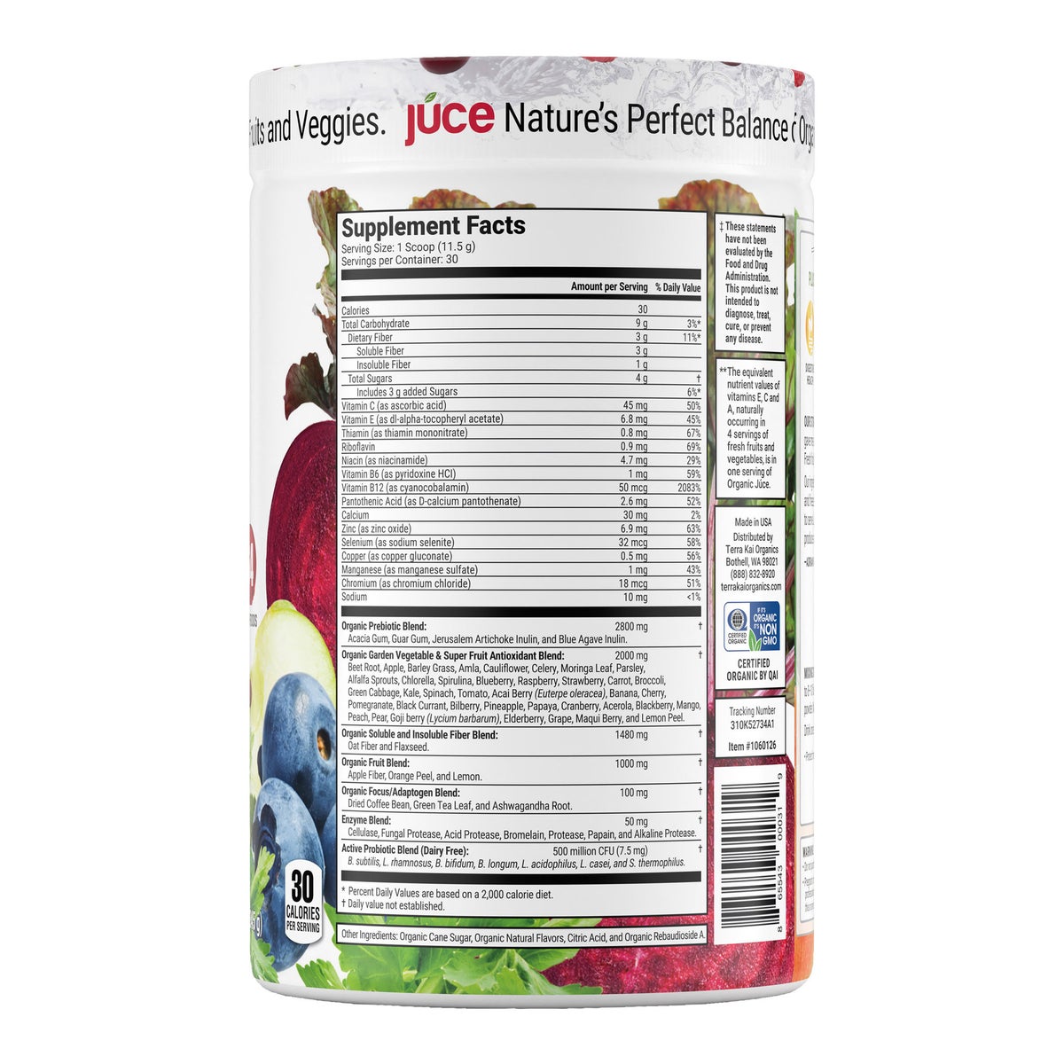 Terra Kai USDA organic Juce powder supplement