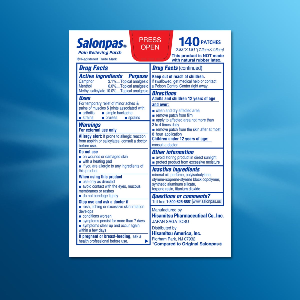 Salonpas value pack pain relief patches