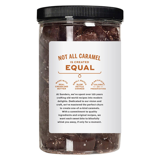 Sanders caramel candies with dark chocolate and sea salt
