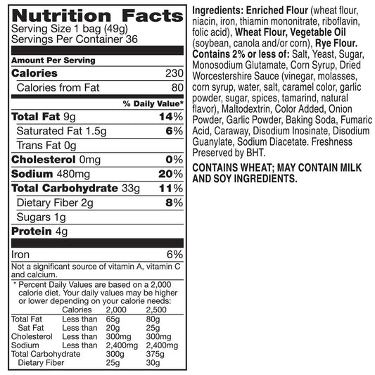 Single-serve Gardetto's snack mix bags