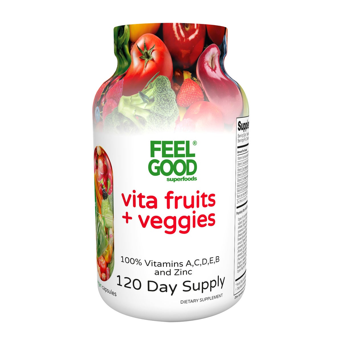 FEELGOOD Vita Fruits & Veggies 120 capsules supplement bottle