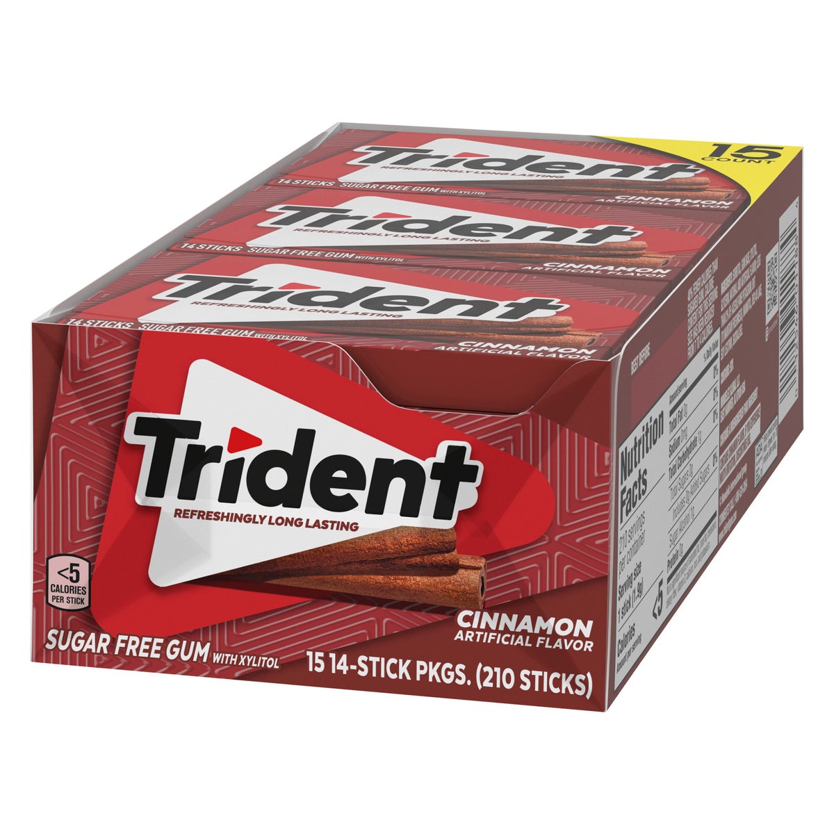 Trident sugar free gum packaging detail