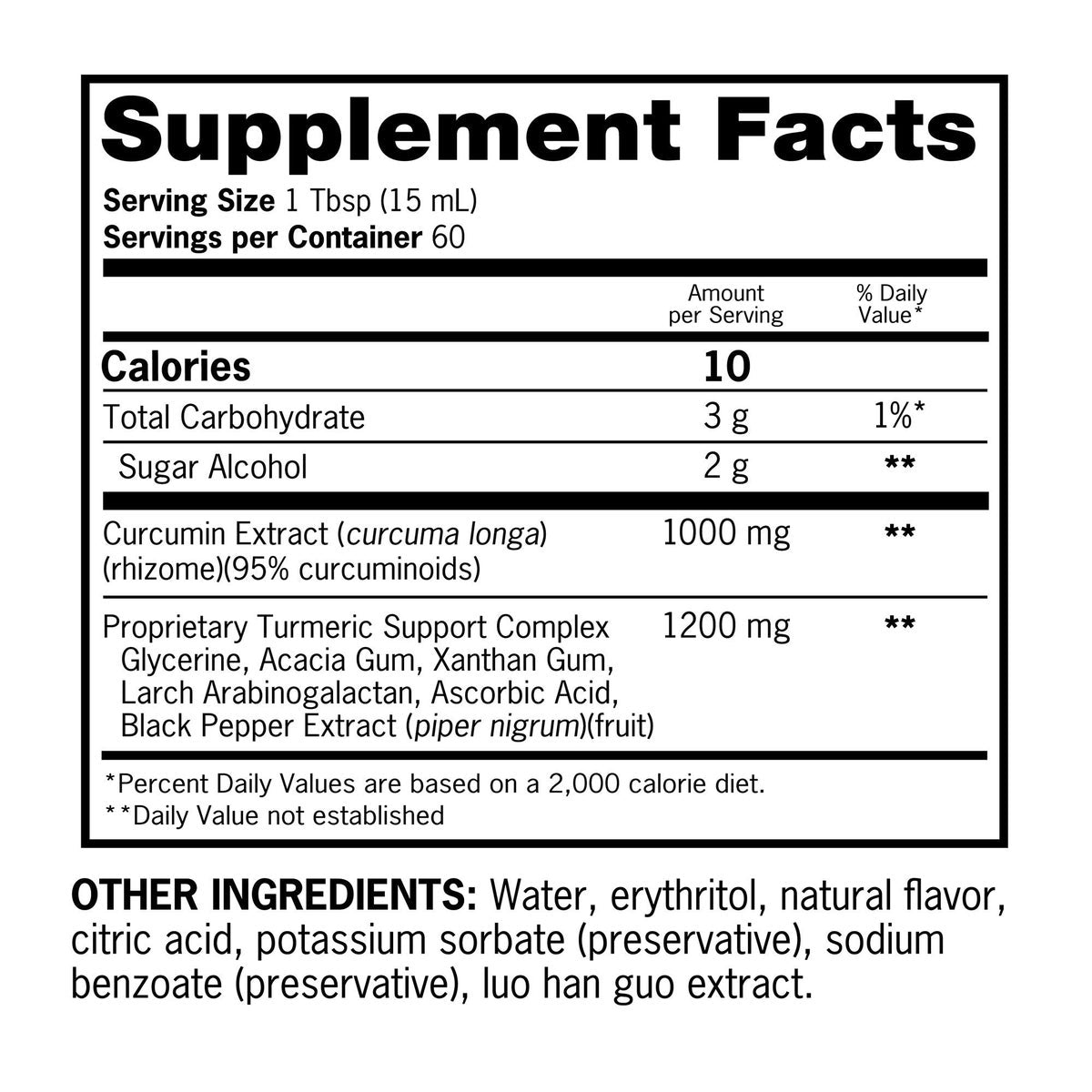 Vegetarian liquid turmeric supplement by Qunol