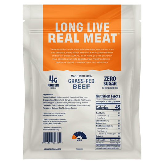 Original grass-fed beef stick minis snack pack by Country Archer
