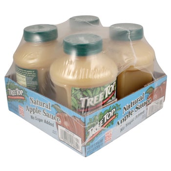 Tree Top no sugar added applesauce 4-count pack