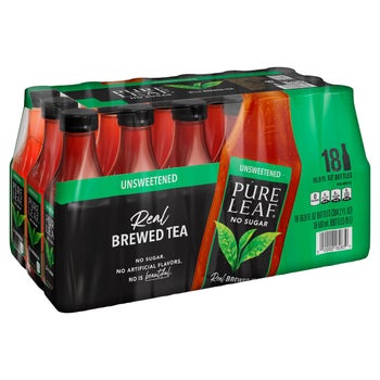 Pure Leaf unsweetened tea 16.9 fl oz 18-count bottles