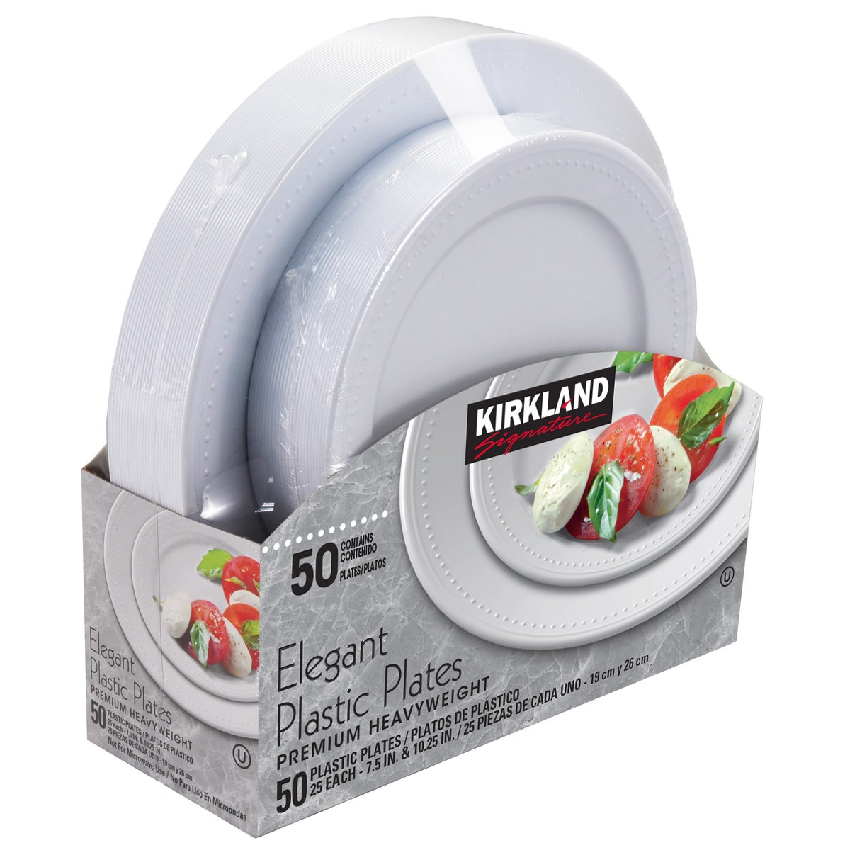 Kirkland Signature heavyweight disposable dinner plates 50 count