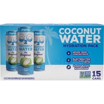 C2O Original coconut water hydration pack 15 count cans