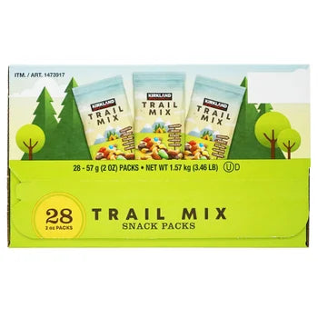 Trail mix snack packs for pantry storage