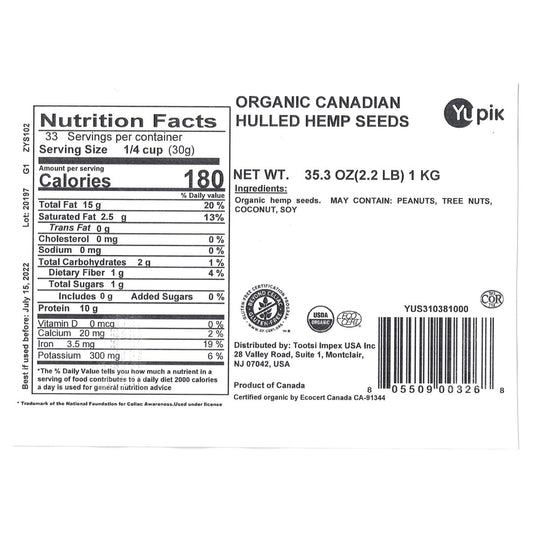 USDA organic hemp hearts pantry staple