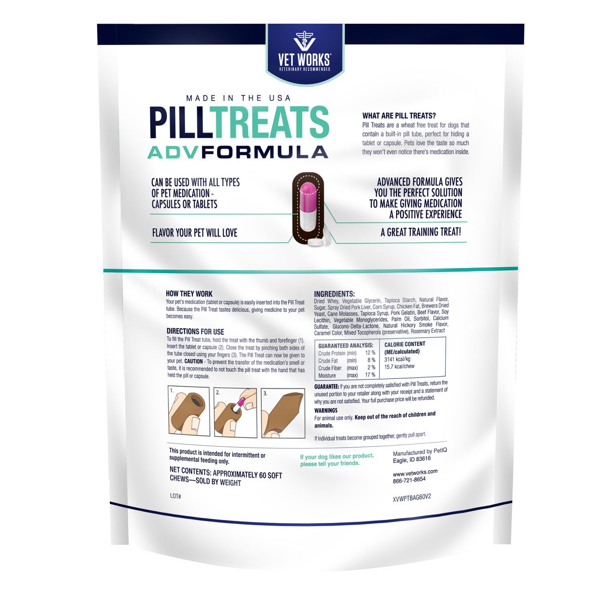 Resealable packs of Vet Works pill treats