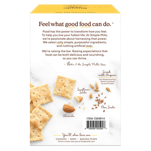Gluten free sea salt crackers by Simple Mills
