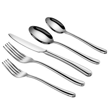 Cangshan Rain II 103-piece stainless steel flatware set