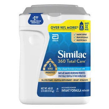 40 oz Similac 360 Total Care infant formula can