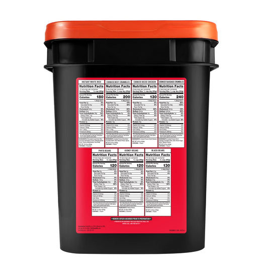 ReadyWise emergency food bucket with 94 servings