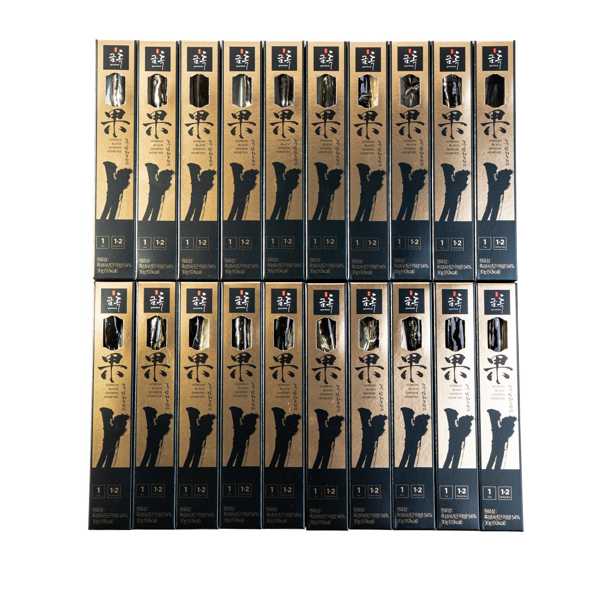 Korean honeyed black ginseng 20-stick value pack