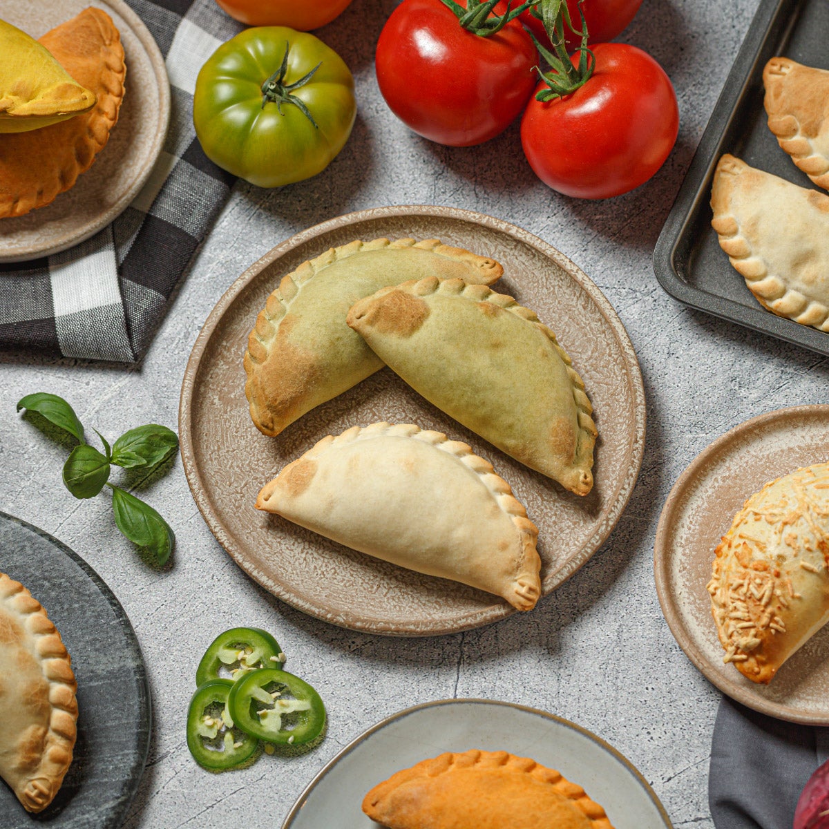 Baked never fried veggie empanadas assortment
