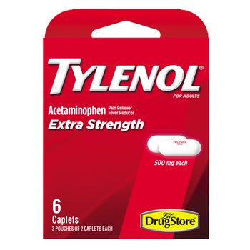 Tylenol Extra Strength 500 mg acetaminophen caplets 6 boxes