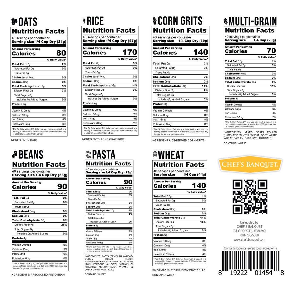 Chef's Banquet basics food supply packaging