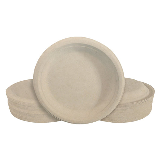 Unbleached microwavable disposable dinner plates Eco Raj