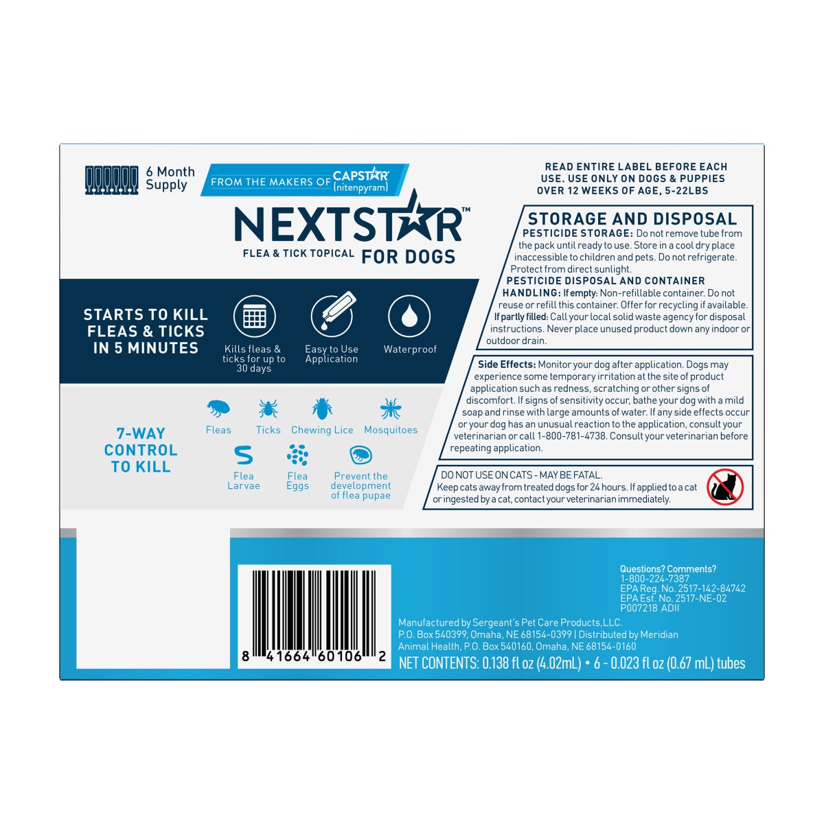 NextStar 6-month flea and tick treatment supply for dogs