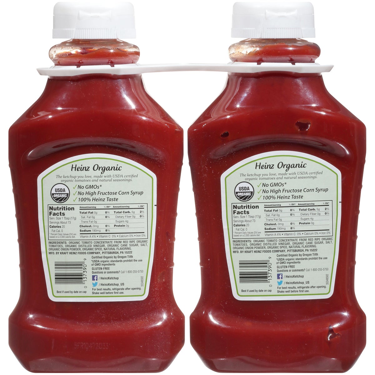 Heinz organic ketchup value pack for pantry use