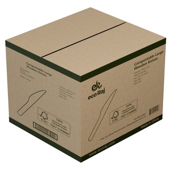 Eco Raj compostable wooden knives 1000 count