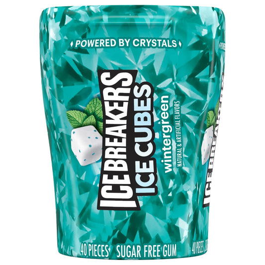 Ice Breakers sugar free wintergreen gum bottles