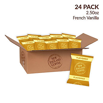 New England Coffee French Vanilla Blend ground coffee individual packs