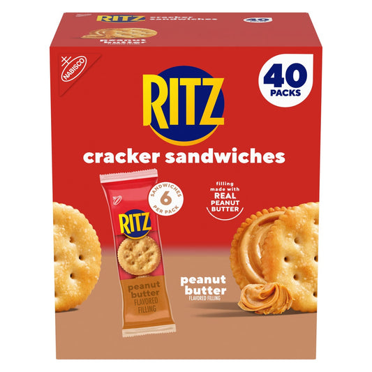 RITZ cracker sandwiches with real peanut butter filling