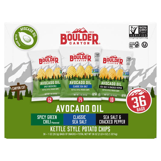 Boulder Canyon 1 oz chip bags in assorted flavors
