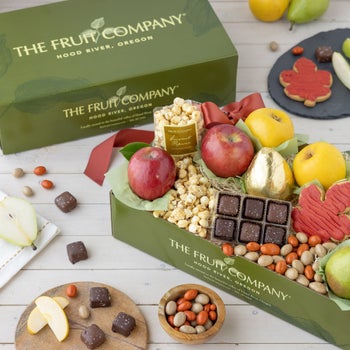 The Fruit Company Harvest Gift Box with pears apples and seasonal treats