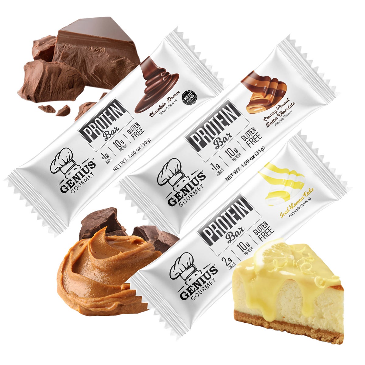 Iced Lemon Cake Genius Gourmet protein bars